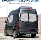 Mercedes Sprinter Sun Shade 7-Piece Set 2006-2019 | Full Cabin Thermal Insulation Kit for LWB Vans | UV Blocker + Privacy Covers (Front/Rear/Side Windows)