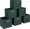 Household Essentials Foldable Fabric Storage Cubes 6-Pack – 11x11x11 Stackable Non-Woven Bins with Chipboard Sides & Grommet 