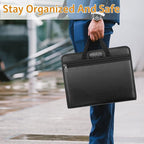 onvvippiv File Organizer Fireproof Expanding Accordion File Folder with Lock Zipper Labels13 Pockets Document Organizer Holde