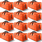 HOMESURE 12 Pack Large Strong Moving Bags with Zippers & Carrying Handles - Water-Resistant - Heavy Duty Storage Tote for Spa