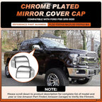 ACLONG Chrome Tow Mirror Cover Caps Left Driver Side & Right Passenger Side Rearview Side Mirror Covers Fit for Ford F150 2015 2016 2017 2018 2019 2020-1 Pair