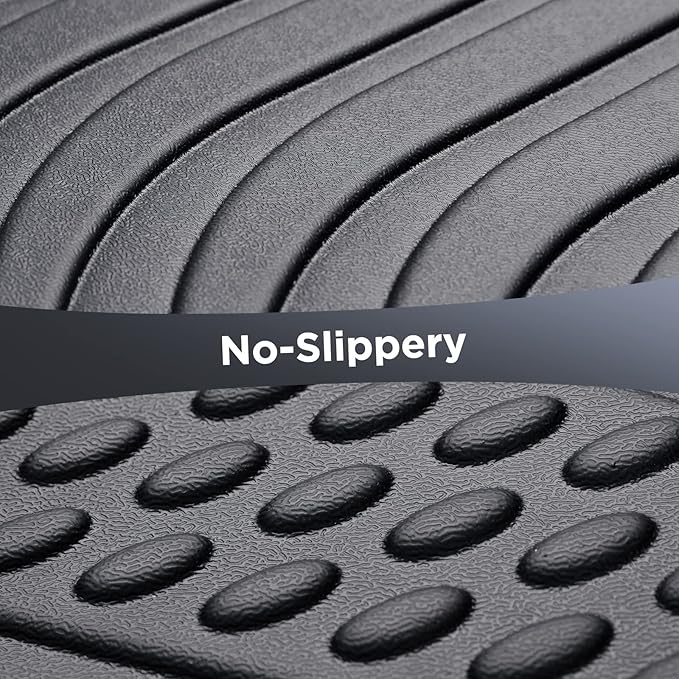 BAMACAR for 2013-2019 Ford Escape Floor Mats Front & 2nd Floor mat & Cargo Liner for Escape Titanium se sel 2013 2014 2015 2016 2017 2018 2019 4Pcs Black All Weather Protection for Ford C-Max