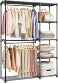 Neatrays Portable Closet, Freestanding Wardrobe Closet Organizers and Storage,Open Clothing Racks for Hanging Clothes with 4 