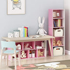 Furinno LUDER Book Shelf, 7-Cube Bookshelf, Bookcase with Open Shelves, 9.4 x 19.5 x 41.7, Easy Assembly, for Living Room, Be