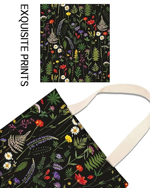 Car Trash Can, Durable Hanging Car Trash Garbage Bag, Cute Automotive Garbage Cans Organizer, Cute Boho Black Flowers