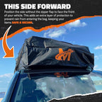 Mockins 40 CuFt XXL Roof Bag Cargo Carrier for Top of Vehicle | 72"x48"x20" Waterproof Vinyl Rooftop Cargo Carrier Bag | Secure Vehicle Soft-Shell Carriers for Car, Truck, SUV, Van, RV w/Accessories