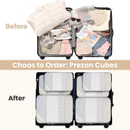 Compression Packing Cubes for Travel, Lightweight Vacation Travel Essentials, Travel Accessories for Suitcase Organizer Bags 