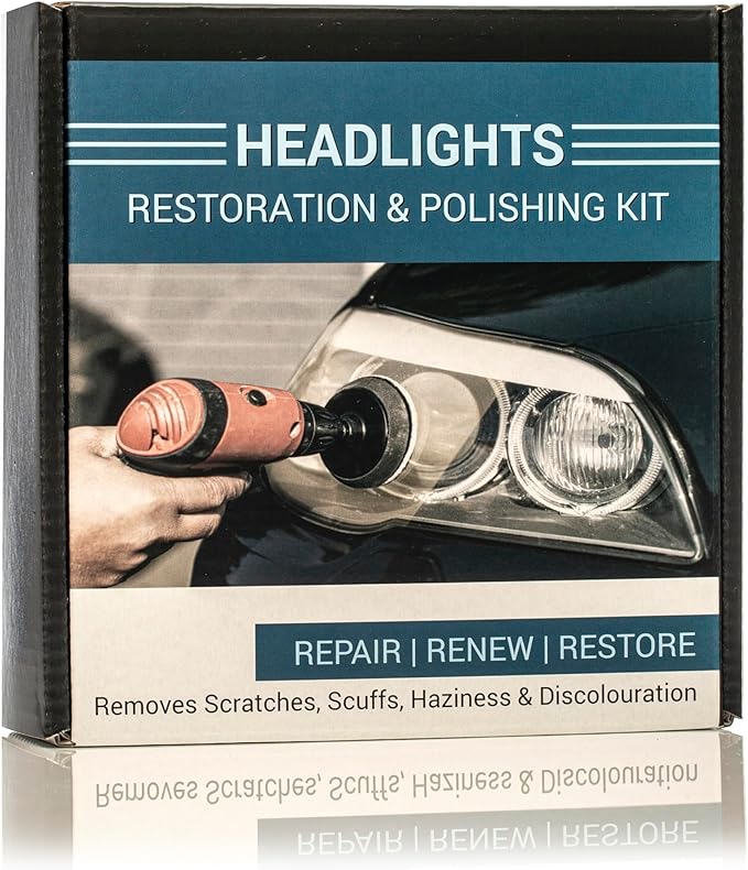 Glass Polish DIY Headlights Restoration and Polishing Kit – Permanent Headlight & Tail-Light Restoration, Restores As-New Con