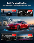 REDTIGER F17 Plus 4 Channel Dash Cam,STARVIS 2 IMX675, 360° Inside & Outside Recording, 2.7K Front + 1080P Cabin & Rear, 5.8G