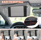 1000D Sun Visor Organizer with Zipper Visor Storage Pouch, Car Sunglasses Holder, Hard Molle Panel for Tactical Gears, Fits Most Car, SUVs, and Trucks