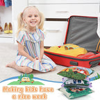 Paterr 7 Pcs Packing Cubes for Travel Kids Day of Week Compression Packing Bags Colorful Luggage Suitcase Organizers Bag for 