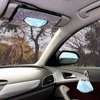 Car Sun Visor Mask Box Holder Leather Sparkling Bling Bling Multicolor Crystals Mask Cover Case & Glitter Mask Hook Clip for Women（AB Color）