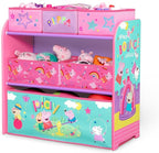 Delta Children - Peppa Pig Design & Store 6 Bin Toy Storage Organizer - Greenguard Gold Certified, Pink