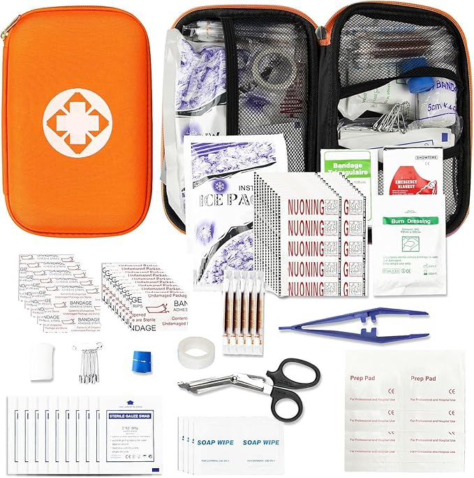 276PCS Mini Car First Aid Kit Travel Size for Business Trips, Compact First Aid Emergencies Kit Supplies for Rv Hiking Rode T