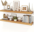 Floating Shelves for Wall, 9.3" Deep Wall Mounted Wood Shelves for Bathroom, Bedroom, Living Room, Kitchen, Hanging Shelf for