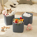 OIAHOMY Storage Cubes 11 Inch Storage Bins-3 Pack, Cotton Rope Woven Baskets for Organizing, Square Baskets for Shelves Organ