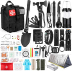 Survival Kit, 250Pcs Survival Gear First Aid Kit with Molle System Compatible Bag and Emergency Tent, Emergency Kit for Earth