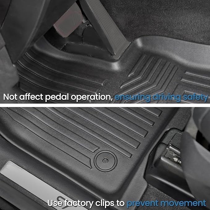 Floor Mats for 2020-2025 2026 Ford Explorer 6 Seats Captain Chairs Car Mat Accessories, All Weather TPE Cargo Mat Backrest Mat Active/ST Line/ST/Platinum(6 Seats Floor Mats+2-in-1 Cargo Mat)