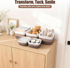 5-Pack Small Woven Rope Storage Baskets – 2 Sizes Organizer Bins for Closet, Shelf, Bookshelf, Nursery, Changing Table, Fabri