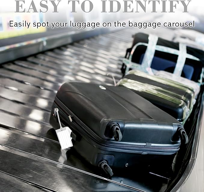 30 Pack Luggage Tags for Suitcases, Airplane Travel Essentials for Flying, International Travel Must Haves, and Luggage Acces