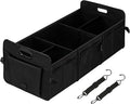 Simple Deluxe Car Trunk Organizer, Multi Compartments Collapsible Trunk Storage, Anti-slip, Waterproof 600D Oxford Polyester,