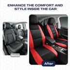 Skechers Men’s Seat Covers, Air-Cooled Memory Foam Car Seat Covers Front Seats, Airbag Compatible,Universal Fit for Most Cars
