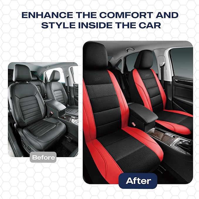 Skechers Men’s Seat Covers, Air-Cooled Memory Foam Car Seat Covers Front Seats, Airbag Compatible,Universal Fit for Most Cars