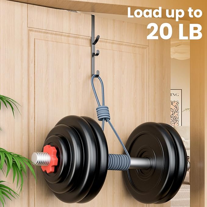 Over The Door Hooks Hanger,Over The Door Towel Hook Organizer Hanging for Coat Clothes Backpack hat Purse Metal Towel Rack Ba