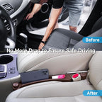 Car Seat Gap Filler 2 Pack Soft Foam Multifunctional Seat Side Gap Filler with Organizer & Hook Function, 3in1 Gap Stopper Universal Fit Car SUV Truck Fill The Gap Between Seat & Console (Deep Brown)