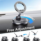 Car Phone Holder for Magsafe [2026 89+LBS Suction & 3700gf Magnetic] 360° Adjustable Cell Phone Mount, Phone Holders for Your Car Accessories Kit for iPhone 17-12 Series
