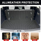 Cargo Liner for 2025 Ford Expedition Max & Lincoln Navigator L - All - Weather Back Seat Cover and Trunk Cargo Mat, Expedition Accessories (Backrest + Trunk Mat, Max/L Only)