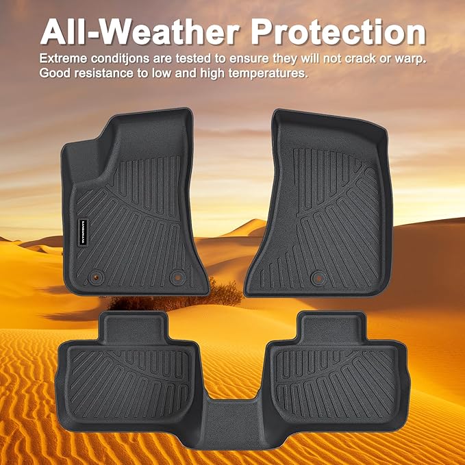 TPE Floor Mats for 2011-2023 Dodge Charger RWD & Chrysler 300 Rear-Wheel Drive ONLY All Weather Car Floor Liners Fit Dodge Charger RWD Accessories Black