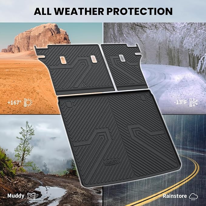 LASFIT Cargo Mat & Backrest Mats for Nissan Murano 2026 2025, All Weather TPE Custom Fit Easy Clean Durable No-Curling Trunk Mat for Murano 2026 2025, Black