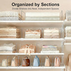 Purse Organizer for Closet Shelf Dividers: 6-inch Tall(Shorter Version) Adjustable Clear Acrylic Bag Storage Organizer for Ha
