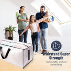 HOMESURE 4 Pack Large Strong Moving Bags with Zippers & Carrying Handles - Water-Resistant - Heavy Duty Storage Tote for Spac