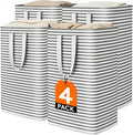 Lifewit 4 Pack Laundry Basket 80L Each, Collapsible Clothes Hamper with Reinforced Handles, Freestanding Waterproof Design fo