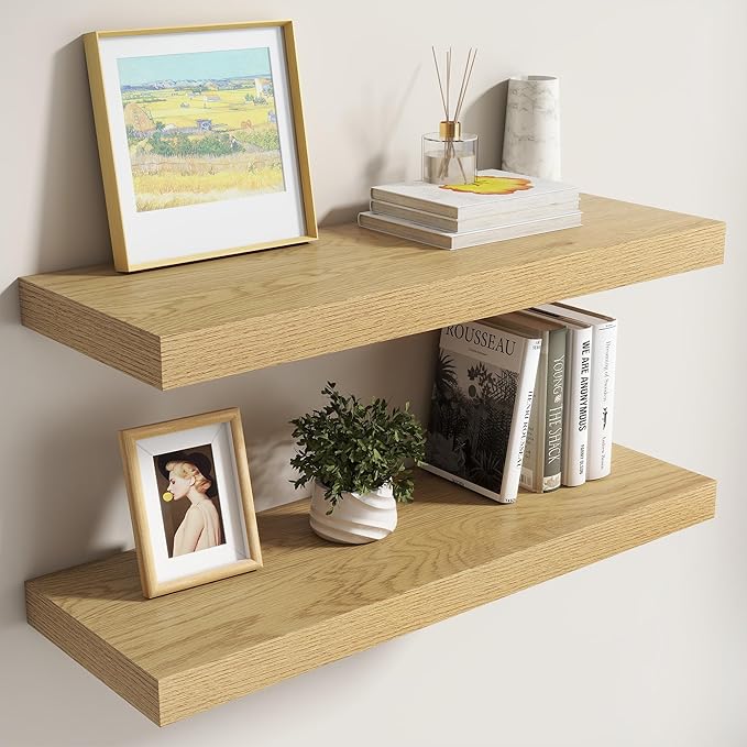 Dreamland 30 Inch Floating Shelves for Wall,8 Inch Deep Floating Shelves,30" W x 8" D Wall Shelves for Bedroom,Living Room, K