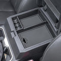 JDMCAR Center Console Organizer Compatible with 2024 2025 2026 Toyota Tacoma Accessories, Armrest Insert ABS Plastic Coin Holder Secondary Storage Box (Black Trim)