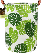 HUNRUNG Laundry Hamper,Large Canvas Fabric Lightweight Storage Basket Toy Organizer Dirty Clothes Collapsible Waterproof for 