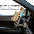 GMQ Backseat Car Organizer with Detachable Steering Wheel Tray 1 Pack,Car Back Seat Laptop Desk, Multifunctional Food Tray,Back Seat Car Storage & Tablet Holder for Kids (Beige, 1PC)
