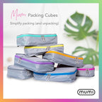 MUMI Packing Cubes - 5 Compression Packing Cubes for Travel, Luggage Organizer Bags for Suitcases, Carry-On, Duffle or Backpa