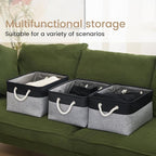 Large Storage Baskets- 15.7x11.8x8.26 inch Storage Bins for Shelves and Closet Organizing, Foldable Fabric Bin for Home Organ