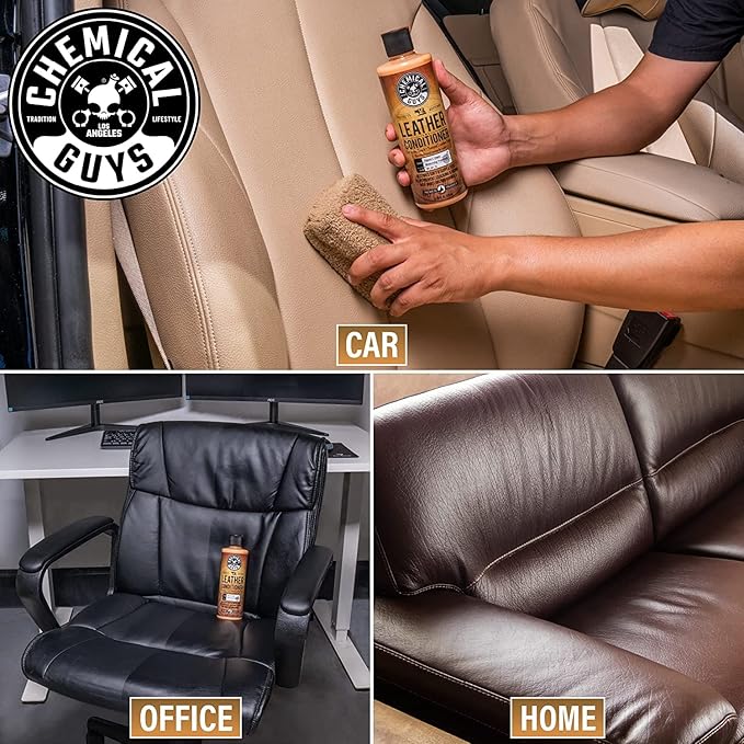 Chemical Guys Leather Conditioner, Vintage Series - Conditions, Nourishes, and Protects Natural, Synthetic, and Faux Leather 