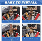 LILYPELLE Upgraded Snow Chains 8 Pack, Tire Chains for Cars/SUVs/Pickup Trucks, Emergency Anti Slip Tire Traction Chains for 