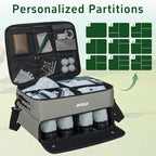 ANILD Golf Trunk Organizer, 2 Layer Golf Storage Case with Separate Ventilated Compartment for 2 Pair Shoes, for Balls, Tees,