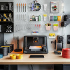 Pegboard Basket Organizers, Peg Board Large Baskets Hooks Bins Cups Tool Organizer 42 Pack Set, Wall Storage Display Hanging 