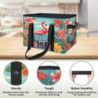 Reusable Grocery Bags Heavy Duty Shopping Bags Foldable Large Tote Bags with Long Handles & Hard Bottom