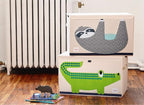 3 Sprouts Large Toy Chest for Kids with Lid and Handles - Collapsible Toy Storage Bin/Trunk/Box/Basket Organizer for Boys & G