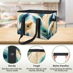 Reusable Grocery Bags Heavy Duty Shopping Bags Foldable Large Tote Bags with Long Handles & Hard Bottom
