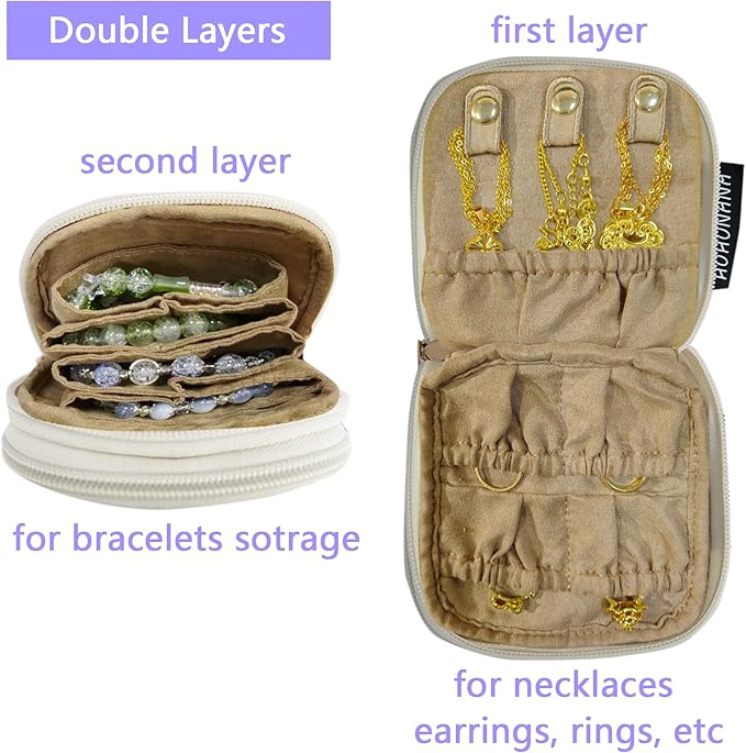 Cute Jewelry Bag, Small Jewelry Organizer Travel Jewelry Pouch Christmas Gifts for Women Velvet Jewelry Storage Case for Brac